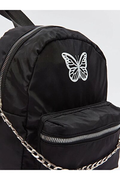 LC Waikiki Butterfly Printed Chain Girl's Backpack
