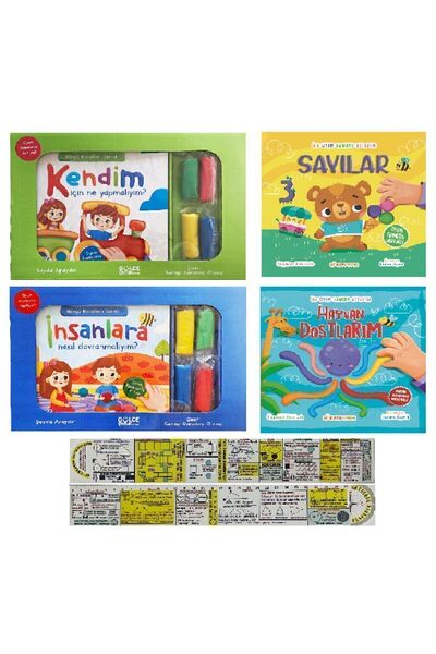 Timaş Çocuk Görgü Kuralları Serisi Oyun Hamurlu Kitaplar + İlk Oyun Hamuru Ki...