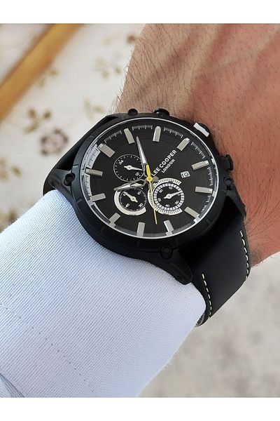 Lee Cooper 5 Atm Waterproof Functional Leather Cord Men's Wristwatch