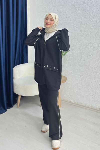 lurex moda Σετ αθλητικές φόρμες Pocket Stone