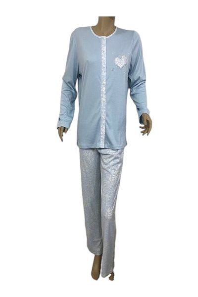 NENA COLLECTION Costum de pijama deschis Nena-14283-albastru