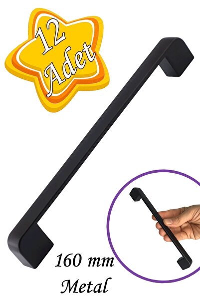 GLASWEN 12 τεμάχια οβάλ λαβή μαρμάρινου απολιθωμένου πέτρου 160 χιλ. Μαύρη λα...