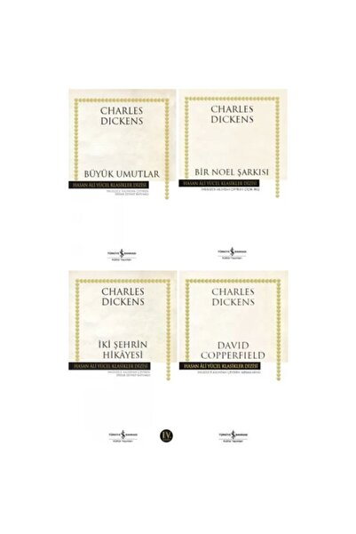 TÜRKİYE İŞ BANKASI KÜLTÜR YAYINLARI Charles Dickens 4 Kitap Set / Büyük Umutlar-bir Noel Şarkısı-ıki Şehrin Hikayesi - David Copperfield