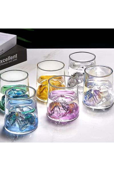 Livava Iceberg Glass Cup, Green, 8X7