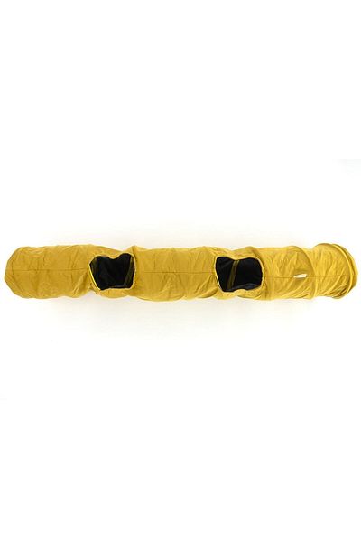 Dilekita Foldable Tall Velvet Cat Tunnel (Yellow)