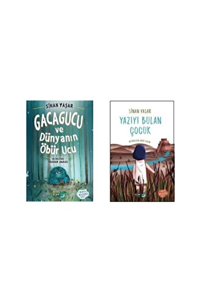 FOM Kitap Sinan Yaşar 2 Kitap Set - Gacagucu Ve Dünyanın Öbür Ucu - Yazıyı Bulan Çocuk