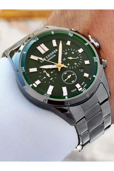 Lee Cooper 5 Atm Waterproof Steel Cord Men's Wrist Watch - Functions Active