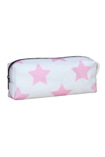 Nostaljik Lezzetler Pink Star Sweet Pen Holder and Makeup Bag - School Pen Holder, White Background