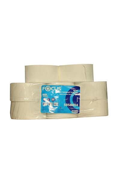 Focus Extra Mini Jumbo Toilet Paper 2 Layers5058034 150 Meter Detachable (12 Rolls)