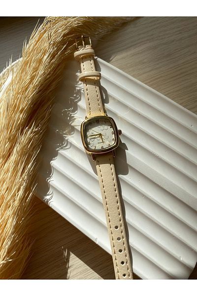 QUARTZ Rubsey Vintage Women Wristwatch Retro Leather Band 1 Piece