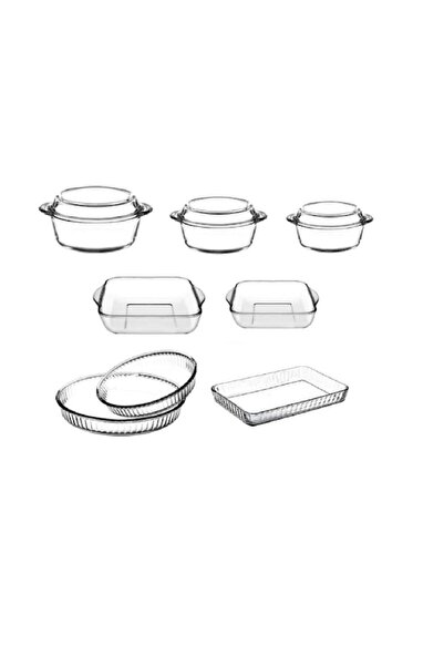 Paşabahçe Borcam Tencere Fırın Tepsisi Takımı Seti 8 Parça