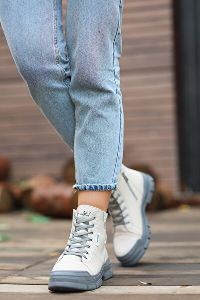 kajal ayakkabı CANDY Bağcıklı Taş Detay Bot