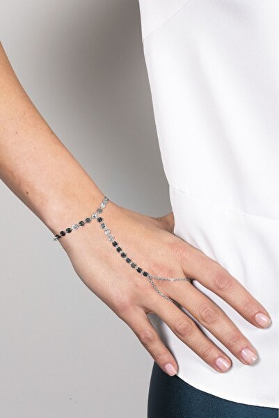 SUNSHINE 925 Ayar Rodyum Kaplamalı Beyaz Taşlı Zarif Gümüş Şahmeran