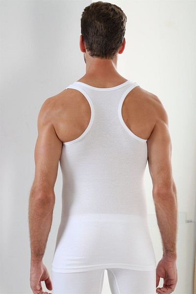 Yıldız Kardeşler Ανδρικό Ribbed Sports Singlet - 5 Τεμάχια 100% Βαμβάκι