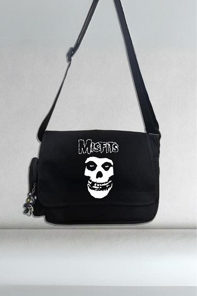 Oldeys Geantă neagră unisex Y2k The Misfits
