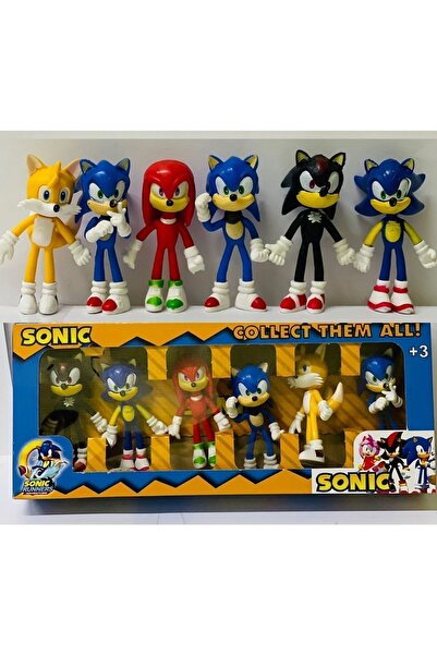 Cango Oyuncak Süper Sonic Figür Ve Arkadaşları 6lı Supersonic Metalsonic Figürleri