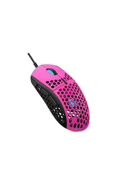 Gamertek ماوس الألعاب GM16 فائق الدقة وخفيف الوزن - لون التوت