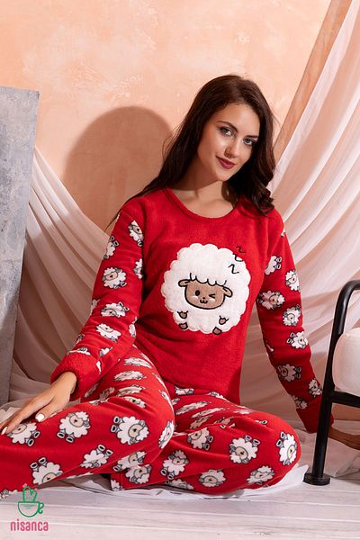nisaNCa Winter Women's Welsoft Fleece Pajama Set - New Year Pajamas