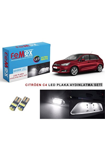 FEMEX CITROEN C4 Plaka Aydınlatma Ampul Seti FEMEX Parlak Beyaz