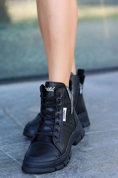 kajal ayakkabı Μποτάκια CANDY Lace-Up Stone Detail
