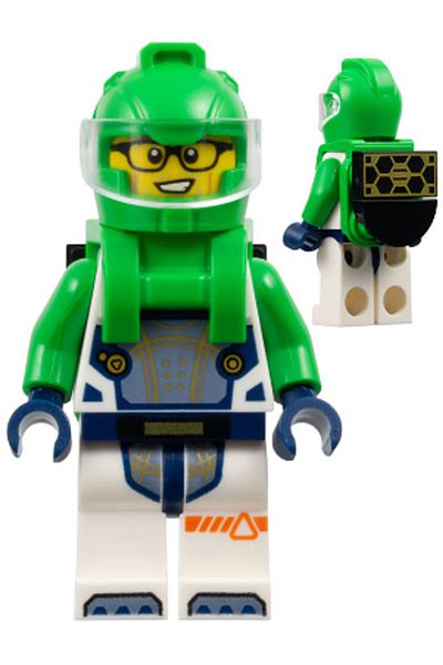 LEGO Accessory City Town Minifigure Minifigure Mars Moon Researcher Male Green Astronaut with Glasses