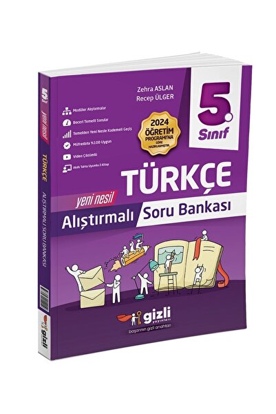Gizli Yayınları GİZLİ YAYINLARI 5. SINIF TÜRKÇE ALIŞTIRMALI ETKİNLİKLİ SORU B...