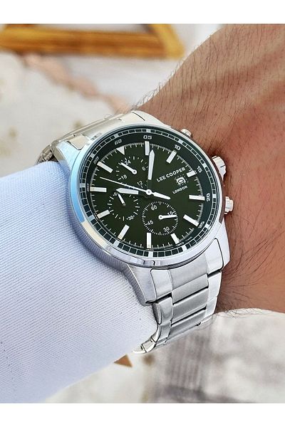 Lee Cooper 5 Atm Waterproof Steel Cord Men's Wrist Watch - Functions Active