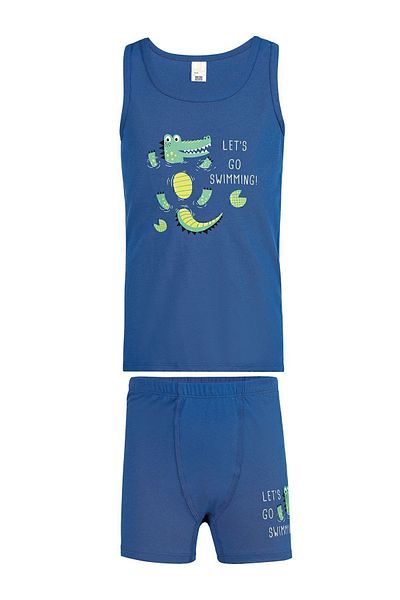 ÖZKAN underwear Özkan 32044 Set de lenjerie intima pentru atleti, bumbac, albastru, cu bretele groase