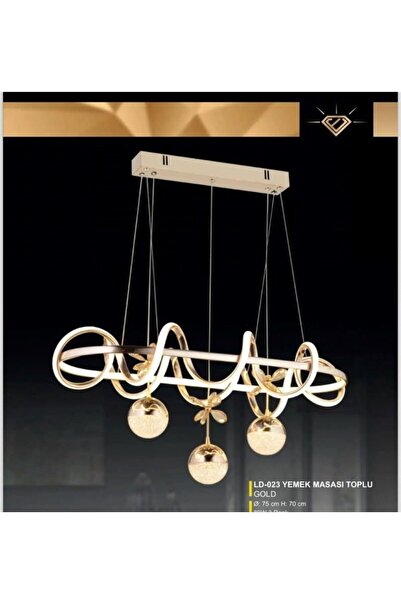 LUCKY LIGHT Kuzey 3 Toplu Taçlı Rose Gold 3 Renk Oturma Odası Yemek Masası Salon Avizesi