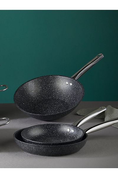 FALEZ Black Line Granite 20 Cm Pan