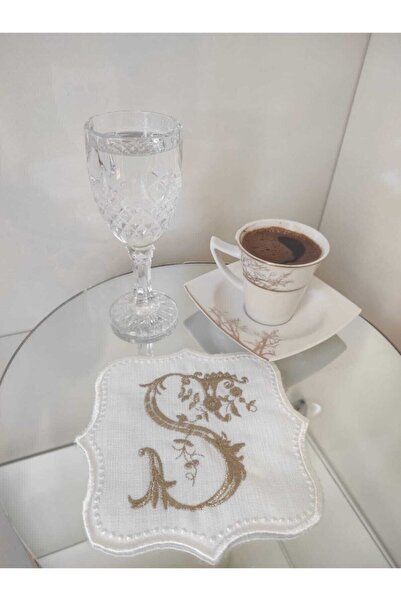 LİNDA MİA منديل كوكتيل حرف "s" ذهبي مفرد