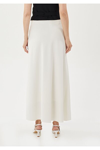 G-Line EcruMaxiLength A-line Zippered Lined Classic Skirt