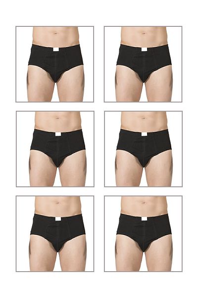 ÖZKAN underwear Özkan 0037 6 Pack Men's Cotton Combed Single Jersey Flexible Comfortable Slip Panties