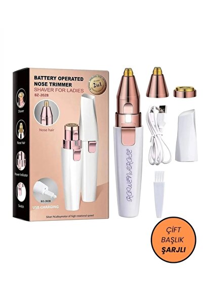 ROWENAROSE Yüz Kaş Epilatör Kıl Kaş Bıyık Tüy Alma Aleti Şarjlı Traş Makinası