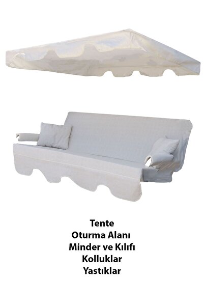 OGUZSER Salıncak Minder Seti Süngerli Salıncak Seti Salıncak Minderi Kılıf Seti Minder Kılıf Takımı
