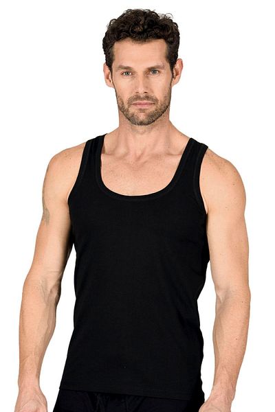 ÖZKAN underwear Özkan 11407 - Men's 3-Pack 100% Cotton Single Jersey Thick Strap Athlete