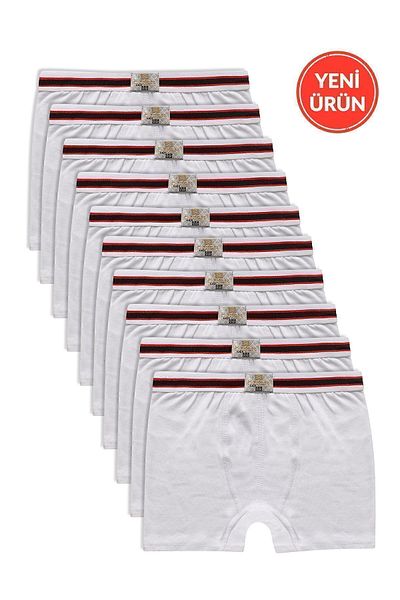 ÖZKAN underwear Özkan 0711 - 10 Pack Boys' Boxer Shorts 100% Cotton, Flexible and Soft