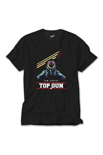 Butik Μπλουζάκι Top Gun Tom Cruise μαύρο