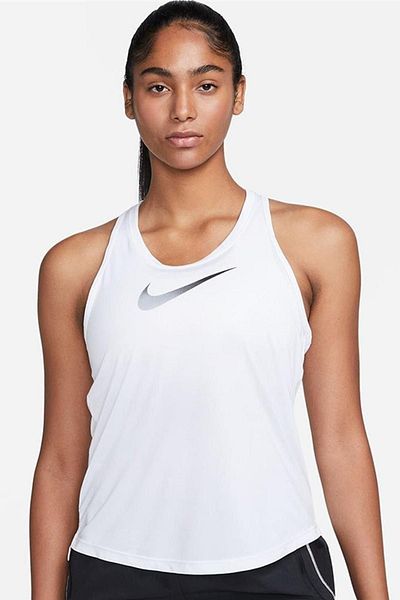 Nike White One Dri Fit Swoosh Hbr Tank Women's Tank Top