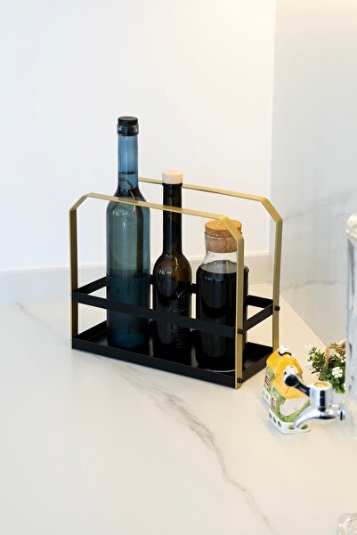 Rarart Concept Siyah & Gold Metal Yağdanlık- Çok Amaçlı Düzenleyici - Olia
