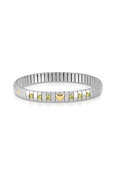 NOMİNATİON Xte Steel Bracelet, Gold Heart 1 750 And 6 Stones