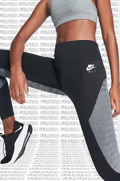 Nike Air Fast Running Full Length Leggings 3 Cepli Toparlayıcı Siyah Tayt
