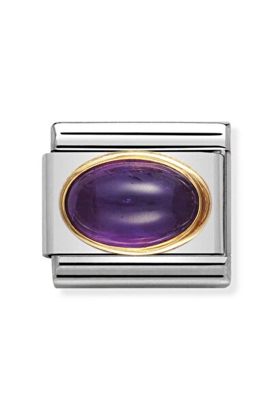 NOMİNATİON Composable Classic Dekoratif Link - Taşlar Oval - Ametist - (02 AM...