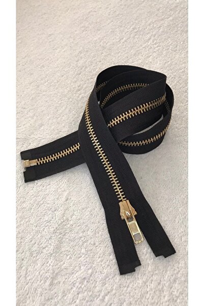 Ozpas Fermuar Siyah Metal Gold Diş 58cm