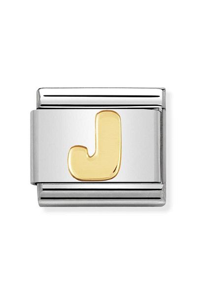 NOMİNATİON Composable Classic Decorative Link - Letters - Letter J - (10 J) 18k Gold