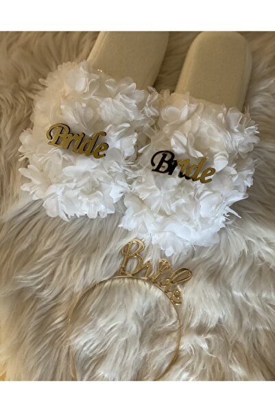 lilyum butik Bride Terlik Ve Taç Seti