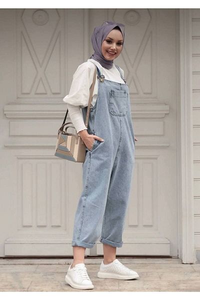 modaalone Women's Blue Jeans Jumpsuit, Salopet, Slopet, Women's Maternity Jumpsuit