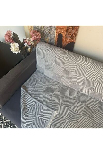 Dost Shiny Sofa Shawl Anthracite