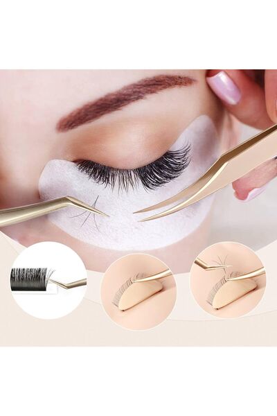 valkyrie Profesyonel 1. Sınıf Hassas Kaş Kirpik İpek Cımbız Seti - Antistatik Paslanmaz Kuaför Cımbızı