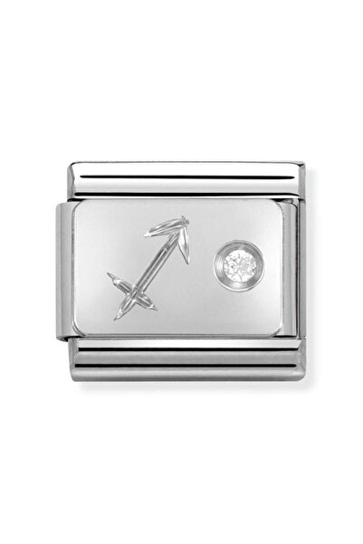 NOMİNATİON Composable Classic Zodıac Stainless Steel, Cub, Zirc And 925 Silve...
